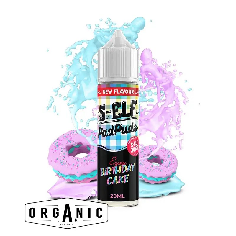 S-ELF JUICE – ELIQUID PUD PUDS BIRTHDAY CAKE FLAVOUR SHOT 60ML