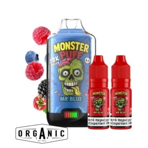 Monster Puff 28K Mr Blue 20mg Refillable Vape Kit 2ml + 2x10ml
