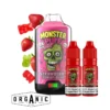 Monster Puff 28K Strawberry Gummy Bear 20mg Refillable Vape Kit 2ml + 2x10ml