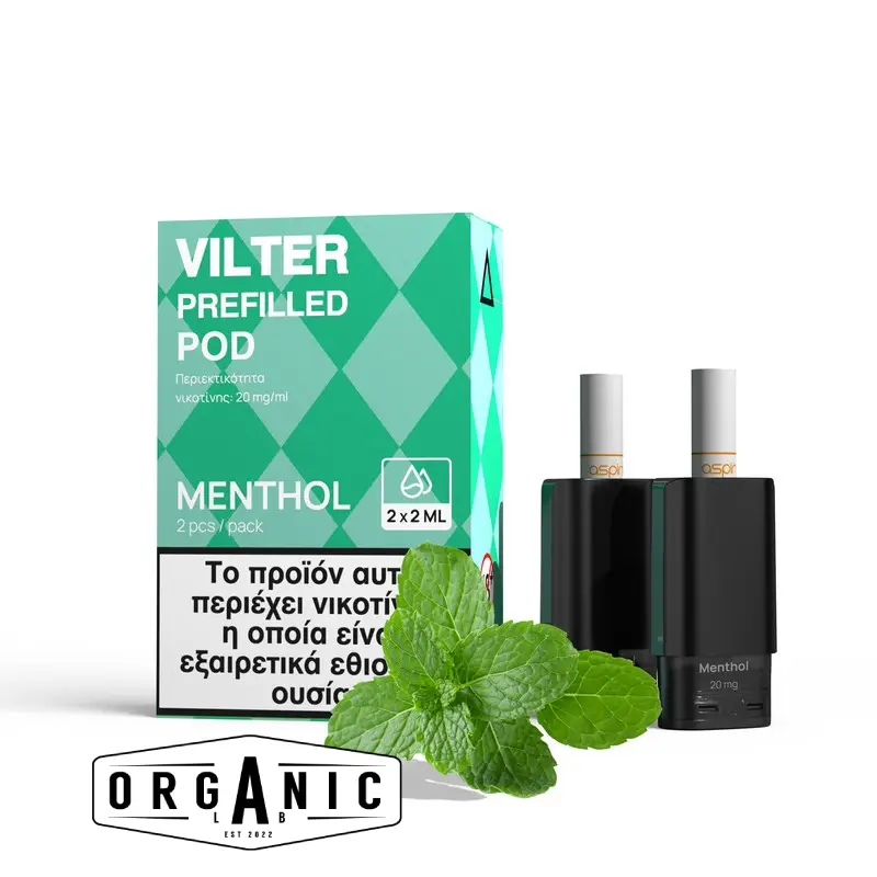 Vilter Prefilled Pod (2τμχ) Aspire Menthol Aspire Vilter Prefilled Pod Menthol
