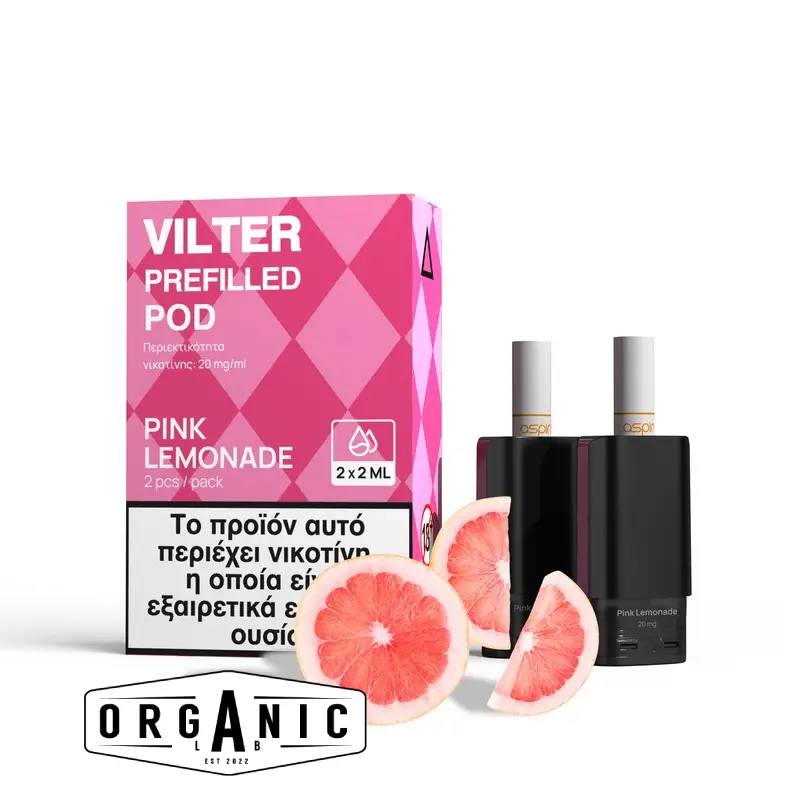 Vilter Prefilled Pod (2τμχ) Aspire Pink Lemonade Aspire Vilter Prefilled Pod Pink Lemonade 2τμχ 20mg
