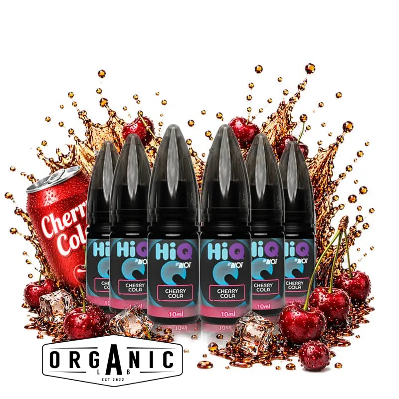 HiQ by Riot Cherry Cola 20mg 10ml (Pack of 6) HiQ Cherry Cola 20mg 10ml – συσκευασία 6 τεμαχίων